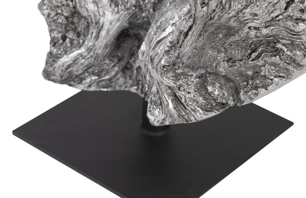 Phillips Collection Cast Root Organic Form Floor Sculpture Antique Silver Resin Entryway Statement Piece PH104319