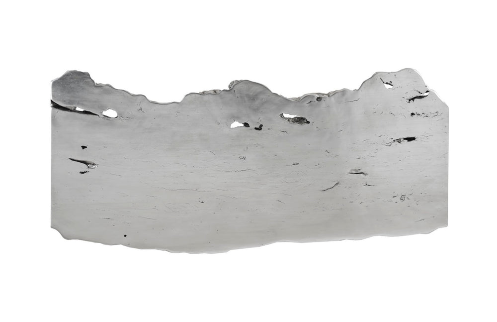 Phillips Collection Waterfall Desk in Silver Leaf Finish – Modern Organic Design with Flowing Edges for Home Office Elegance PH104338
