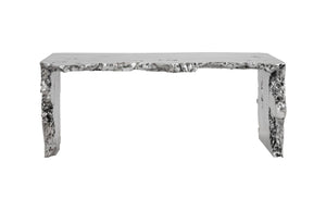 Phillips Collection Waterfall Desk in Silver Leaf Finish – Modern Organic Design with Flowing Edges for Home Office Elegance PH104338