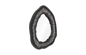 Phillips Collection Geode Silver Mirror - Modern Matte Black & Silver Design, Organic Geode Shape for Stylish Walls PH104347