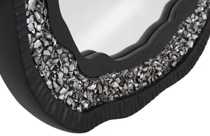 Phillips Collection Geode Silver Mirror - Modern Matte Black & Silver Design, Organic Geode Shape for Stylish Walls PH104347