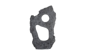 Phillips Collection Colossal Cast Stone Sculpture - Striking Modern Organic Design for Indoor and Outdoor Spaces Two Holes, Charcoal Stone PH104349