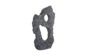 Phillips Collection Colossal Cast Stone Sculpture - Striking Modern Organic Design for Indoor and Outdoor Spaces Two Holes, Charcoal Stone PH104349