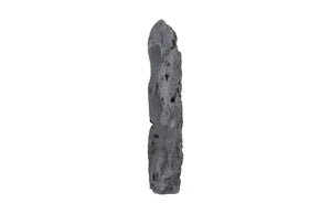 Phillips Collection Colossal Cast Stone Sculpture - Striking Modern Organic Design for Indoor and Outdoor Spaces Two Holes, Charcoal Stone PH104349