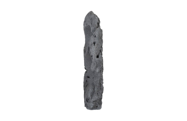 Phillips Collection Colossal Cast Stone Sculpture - Striking Modern Organic Design for Indoor and Outdoor Spaces Two Holes, Charcoal Stone PH104349