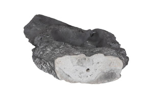 Phillips Collection Colossal Cast Stone Sculpture - Striking Modern Organic Design for Indoor and Outdoor Spaces Two Holes, Charcoal Stone PH104349