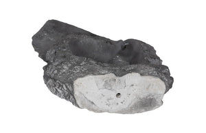 Phillips Collection Colossal Cast Stone Floor Sculpture with Dual Openings Organic Modern Charcoal Finish PH104349