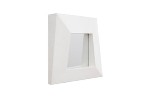 Phillips Collection Facet Mirror - Stylish Gel-coat White Wall Art Reflecting Modern Organic Design And Depth White Resin Ph104352