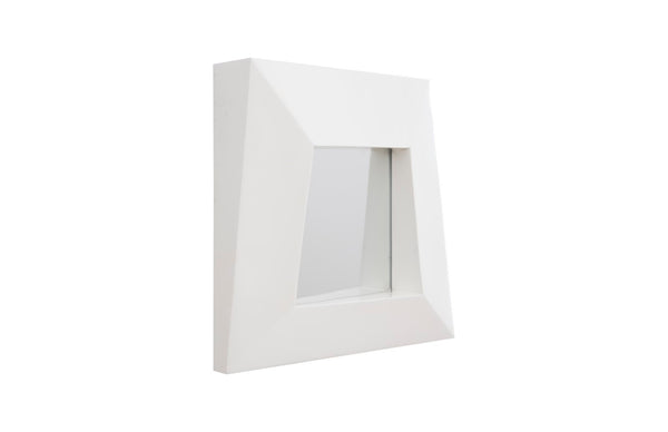 Phillips Collection Facet Mirror - Stylish Gel-coat White Wall Art Reflecting Modern Organic Design And Depth White Resin Ph104352
