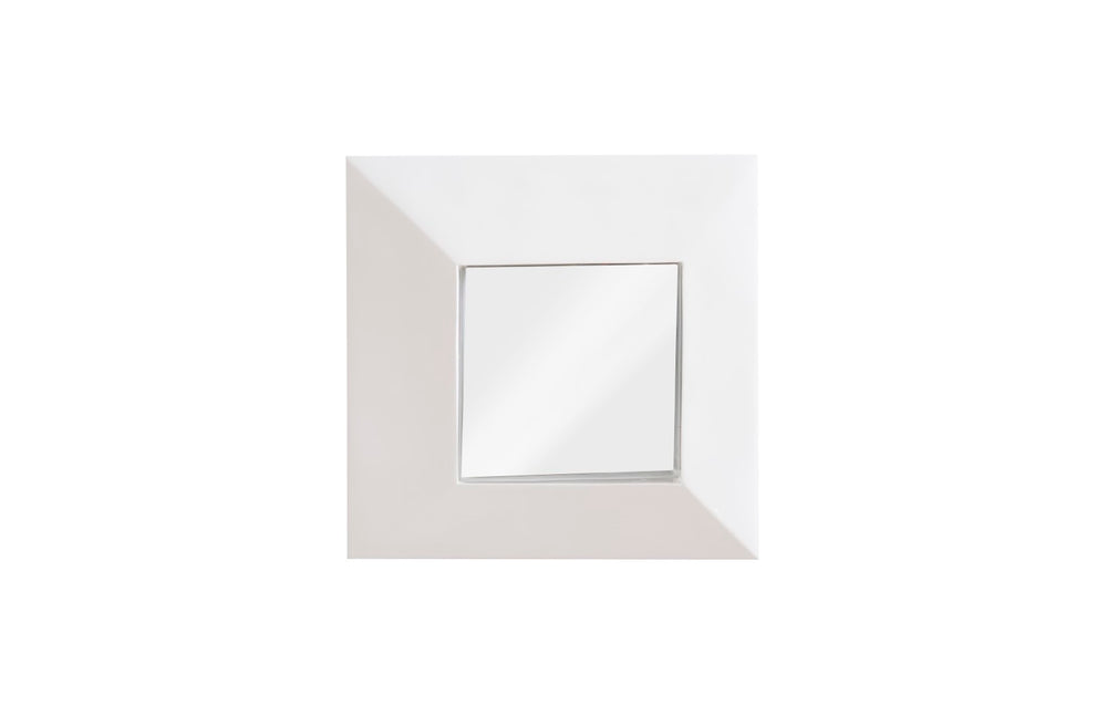 Phillips Collection Facet Mirror - Stylish Gel-coat White Wall Art Reflecting Modern Organic Design And Depth White Resin Ph104352
