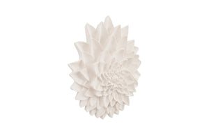 Phillips Collection Dahlia Flower Wall Art Sculpture - Elegant White Stone Design For Modern Organic Home Decor White,Off White Resin,Resin Composite Ph104364