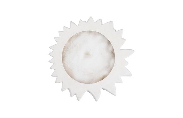 Phillips Collection Dahlia Flower Wall Art Sculpture - Elegant White Stone Design For Modern Organic Home Decor White,Off White Resin,Resin Composite Ph104364