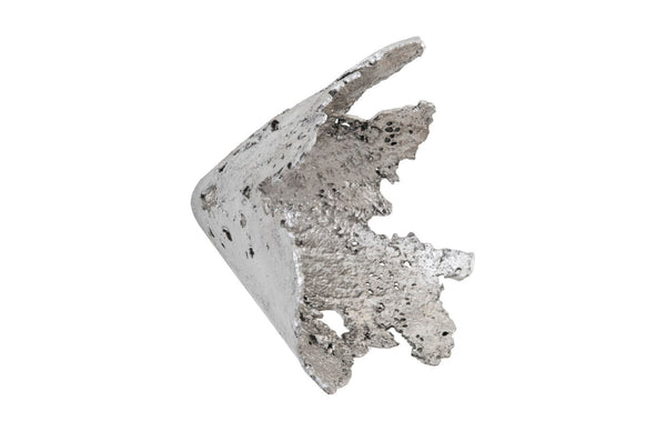 Phillips Collection Semi-Perforated Splash Bowl Wall Art in Silver Leaf - Modern Organic Sculpture for Stylish Decor PH105203