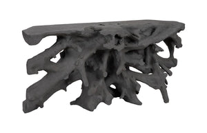 Phillips Collection Beau Cast Root Console Table - Sculptural, Durable Design Perfect for Entryways and Living Rooms Charcoal Stone PH105205