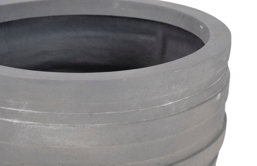 Phillips Collection June Large Planter – Vintage-inspired Raw Finish With Contemporary Design For Modern Gardens Gray Resin Composite Ph105216