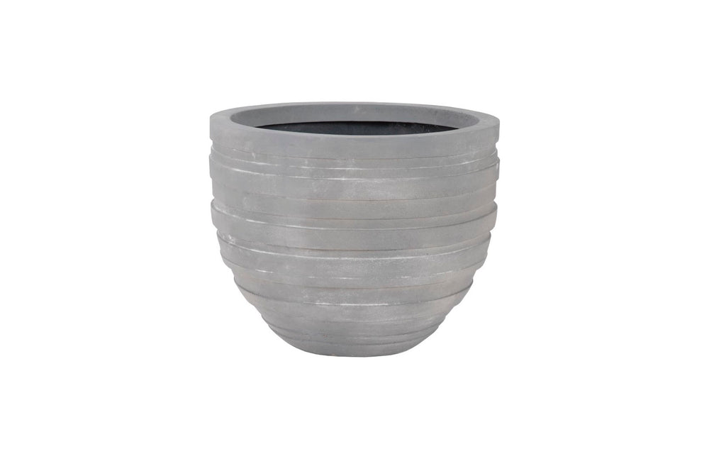 Phillips Collection June Large Planter – Vintage-inspired Raw Finish With Contemporary Design For Modern Gardens Gray Resin Composite Ph105216