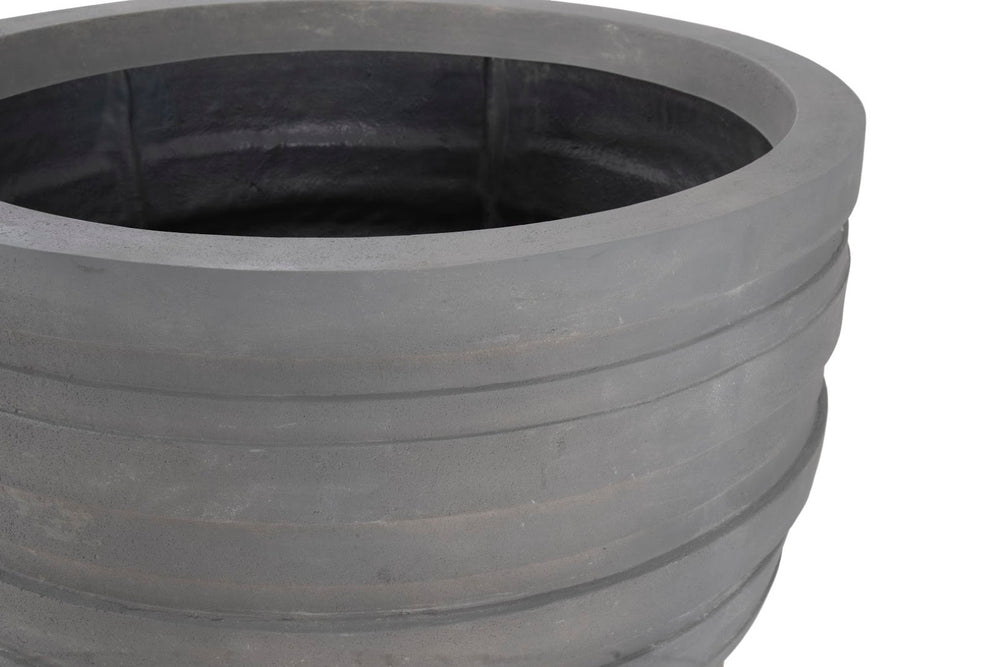 Phillips Collection June Large Raw Gray Planter - Modern-Organic Design with Vintage-Inspired Texture for Indoor/Outdoor Use LG PH105218