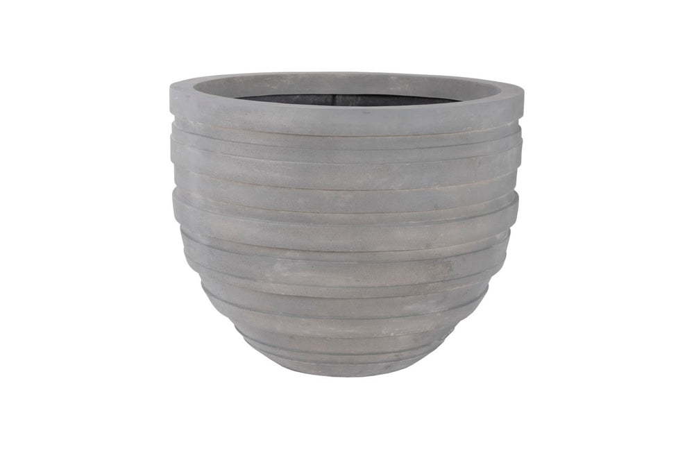 Phillips Collection June Large Raw Gray Planter - Modern-Organic Design with Vintage-Inspired Texture for Indoor/Outdoor Use LG PH105218