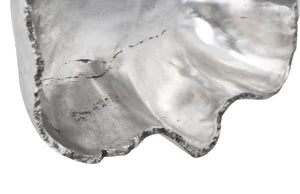 Phillips Collection Cast Onyx Wall Bowl - Stunning Decorative Sculpture With Fluted Design For Modern Organic Spaces Silver Resin Ph105277