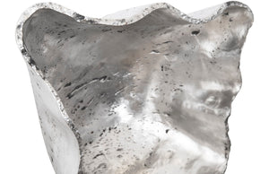 Phillips Collection Cast Onyx Wall Bowl - Stunning Decorative Sculpture With Fluted Design For Modern Organic Spaces Silver Resin Ph105278