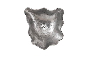 Phillips Collection Cast Onyx Wall Bowl - Stunning Decorative Sculpture With Fluted Design For Modern Organic Spaces Silver Resin Ph105278