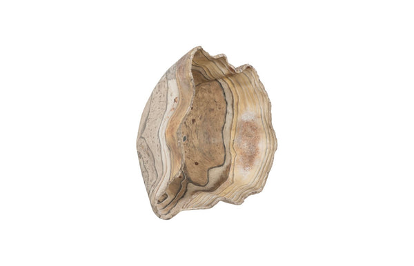 Phillips Collection Cast Wall Onyx Bowl - Stunning Decorative Sculpture Reflecting Natural Elegance And Artisan Craftsmanship Multi Colored,Off White Resin,Resin Composite Ph105279