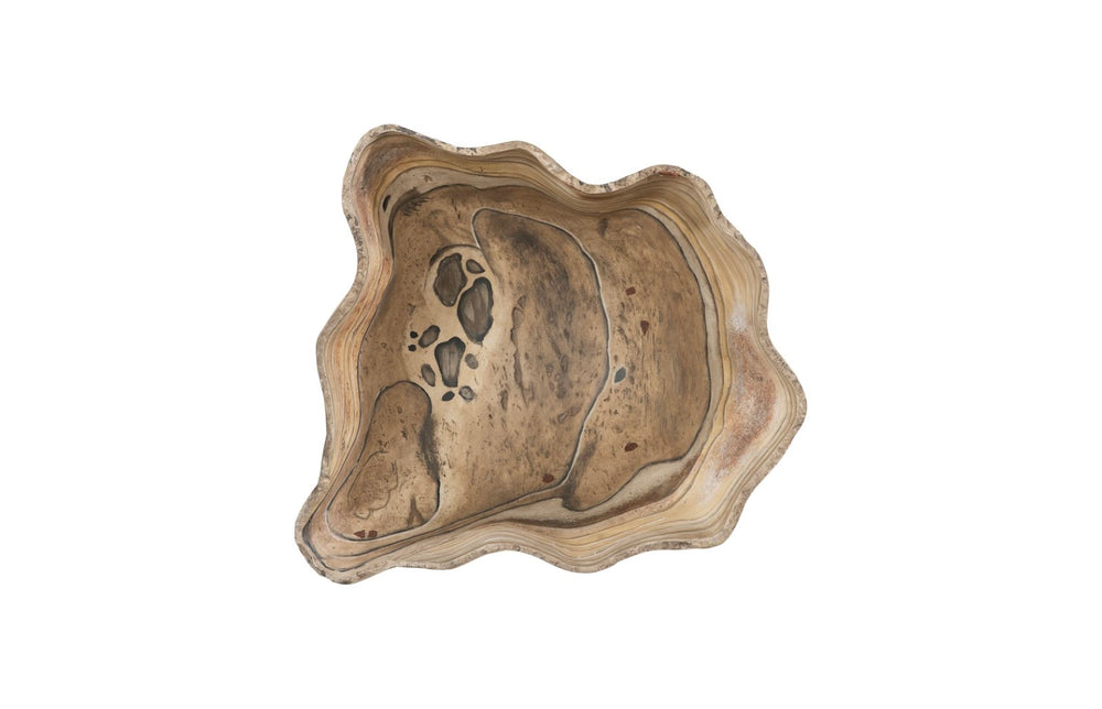 Phillips Collection Cast Wall Onyx Bowl - Stunning Decorative Sculpture Reflecting Natural Elegance And Artisan Craftsmanship Multi Colored,Off White Resin,Resin Composite Ph105279