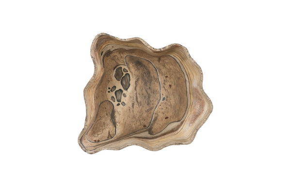 Phillips Collection Cast Wall Onyx Bowl - Stunning Decorative Sculpture Reflecting Natural Elegance And Artisan Craftsmanship Multi Colored,Off White Resin,Resin Composite Ph105279