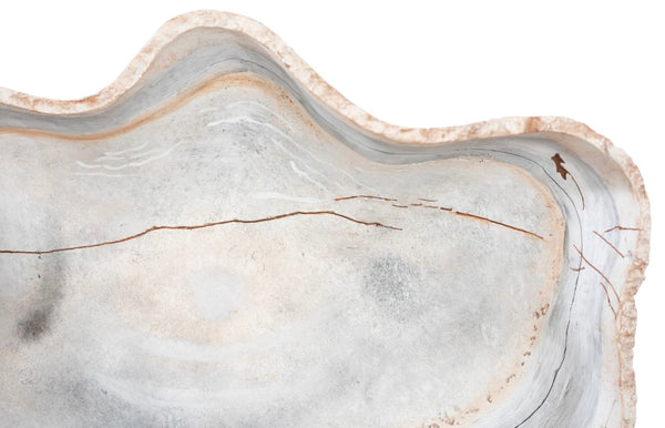 Phillips Collection Cast Wall Onyx Bowl - Stunning Decorative Sculpture Reflecting Natural Elegance And Artisan Craftsmanship Off White,Multi Colored Resin,Resin Composite Ph105280