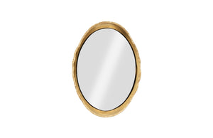 Phillips Collection Broken Egg Mirror - Elegant Black And Gold Leaf Decor With Whimsical Fluted Edges For Modern Spaces Black,Gold Resin,Resin Composite Ph105413