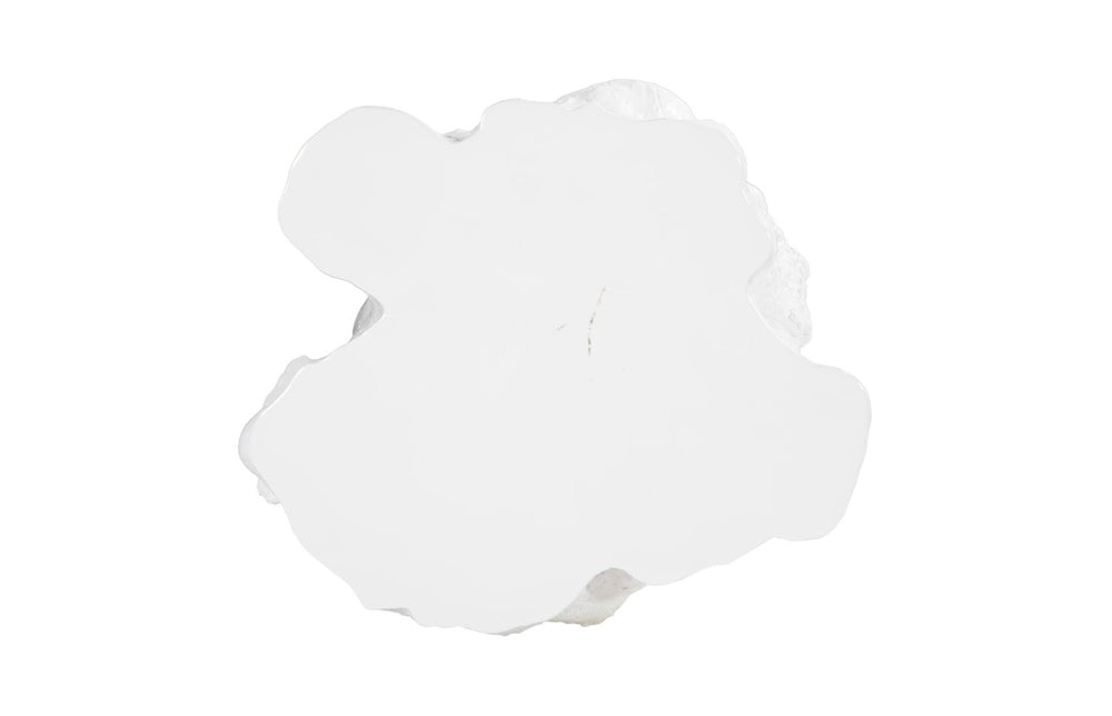 Phillips Collection Log Side Table - Sculptural Gel Coat White Accent for Modern Interiors, Durable Resin Design PH105530