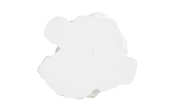 Phillips Collection Log Side Table - Sculptural Gel Coat White Accent for Modern Interiors, Durable Resin Design PH105530