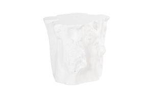 Phillips Collection Log Side Table - Sculptural Gel Coat White Accent for Modern Interiors, Durable Resin Design PH105530