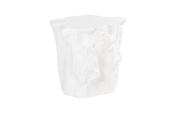 Phillips Collection Log Side Table - Sculptural Gel Coat White Accent for Modern Interiors, Durable Resin Design PH105530