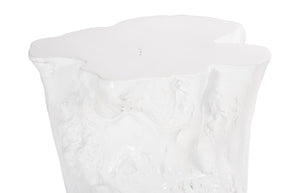 Phillips Collection Log Side Table - Sculptural Gel Coat White Accent for Modern Interiors, Durable Resin Design PH105530
