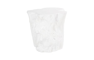 Phillips Collection Log Side Table - Sculptural Gel Coat White Accent for Modern Interiors, Durable Resin Design PH105530