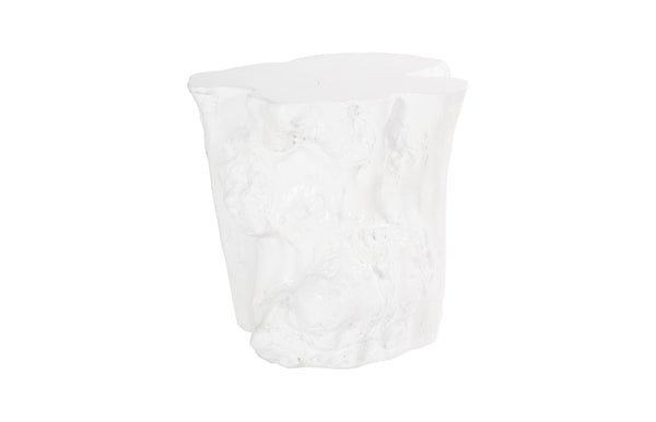 Phillips Collection Log Side Table - Sculptural Gel Coat White Accent for Modern Interiors, Durable Resin Design PH105530