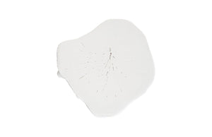 Phillips Collection Log Stool – Sculptural Accent with Silver Leaf Finish for Modern Spaces and Versatile Use Gel Coat White, SM PH105531