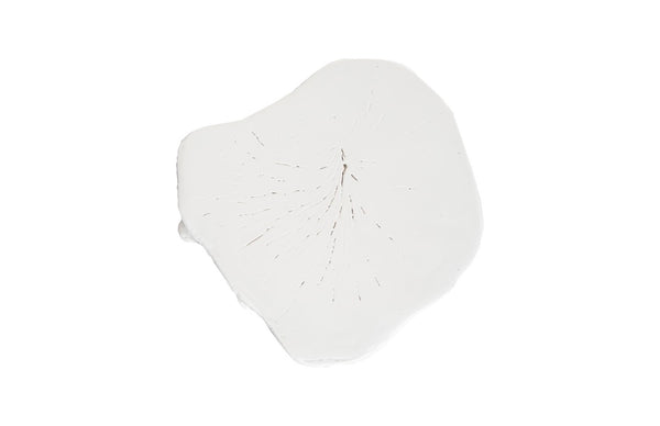 Phillips Collection Log Stool – Sculptural Accent with Silver Leaf Finish for Modern Spaces and Versatile Use Gel Coat White, SM PH105531