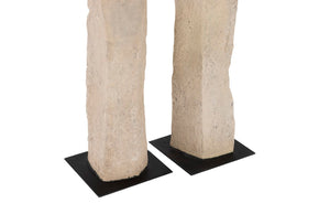 Phillips Collection Cast Abstract Female Sculptures Set of 3 – Roman Stone Finish for Timeless Elegance in Home Décor PH106455