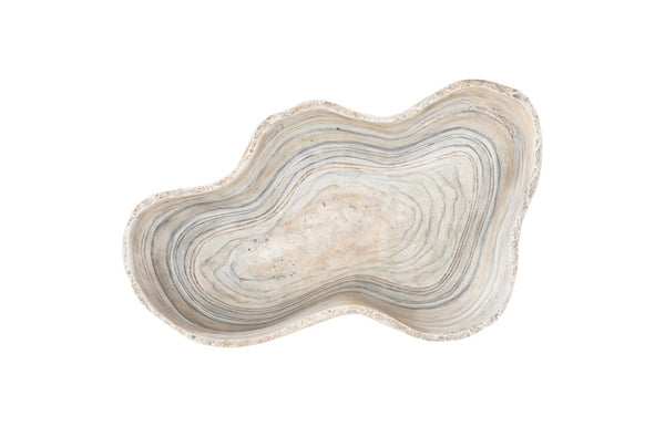 Phillips Collection Cast Gray Onyx Bowl - Sculptural Decorative Accent for Modern Interiors, Ideal for Tabletop Styling Faux Finish, Small PH106688