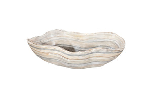 Phillips Collection Cast Gray Onyx Bowl - Sculptural Decorative Accent for Modern Interiors, Ideal for Tabletop Styling Faux Finish, Small PH106688