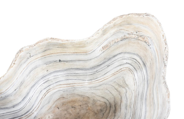 Phillips Collection Cast Gray Onyx Bowl - Sculptural Decorative Accent for Modern Interiors, Ideal for Tabletop Styling Faux Finish, Small PH106688