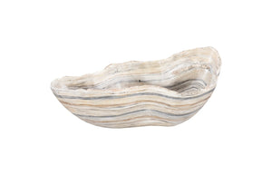 Phillips Collection Cast Gray Onyx Bowl - Sculptural Decorative Accent for Modern Interiors, Ideal for Tabletop Styling Faux Finish, Small PH106688