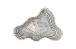 Phillips Collection Cast Gray Onyx Bowl - Sculptural Decorative Accent for Modern Interiors, Ideal for Tabletop Styling Faux Finish, Large PH106689