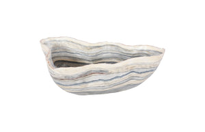 Phillips Collection Cast Gray Onyx Bowl - Sculptural Decorative Accent for Modern Interiors, Ideal for Tabletop Styling Faux Finish, Large PH106689