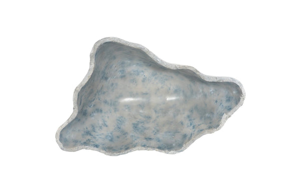 Phillips Collection Cast Blue Onyx Bowl - Hand-painted Decorative Accent With Natural Veining For Elegant Spaces Blue Resin Ph106691