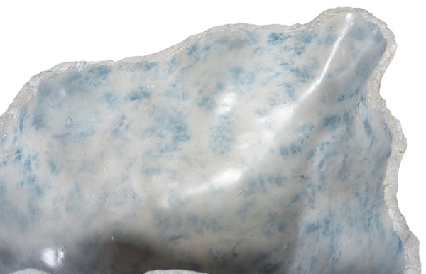 Phillips Collection Cast Blue Onyx Bowl - Hand-painted Decorative Accent With Natural Veining For Elegant Spaces Blue Resin Ph106691