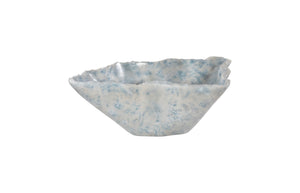 Phillips Collection Cast Blue Onyx Bowl - Hand-painted Decorative Accent With Natural Veining For Elegant Spaces Blue Resin Ph106691
