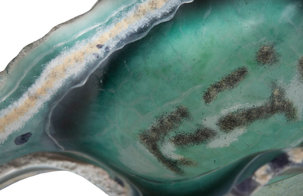 Phillips Collection Cast Onyx Fluorite Bowl - Hand-Painted Decorative Accent for Modern Interiors, Lightweight & Unique PH106694